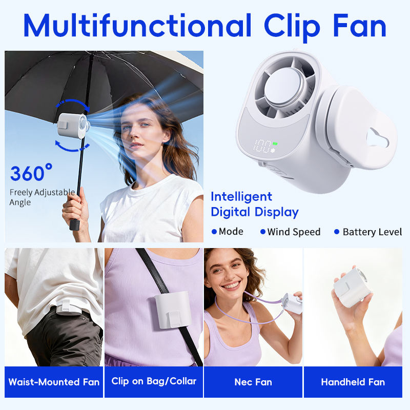 Cooling Waist Clip Fan, Hands-Free — WY-F34
