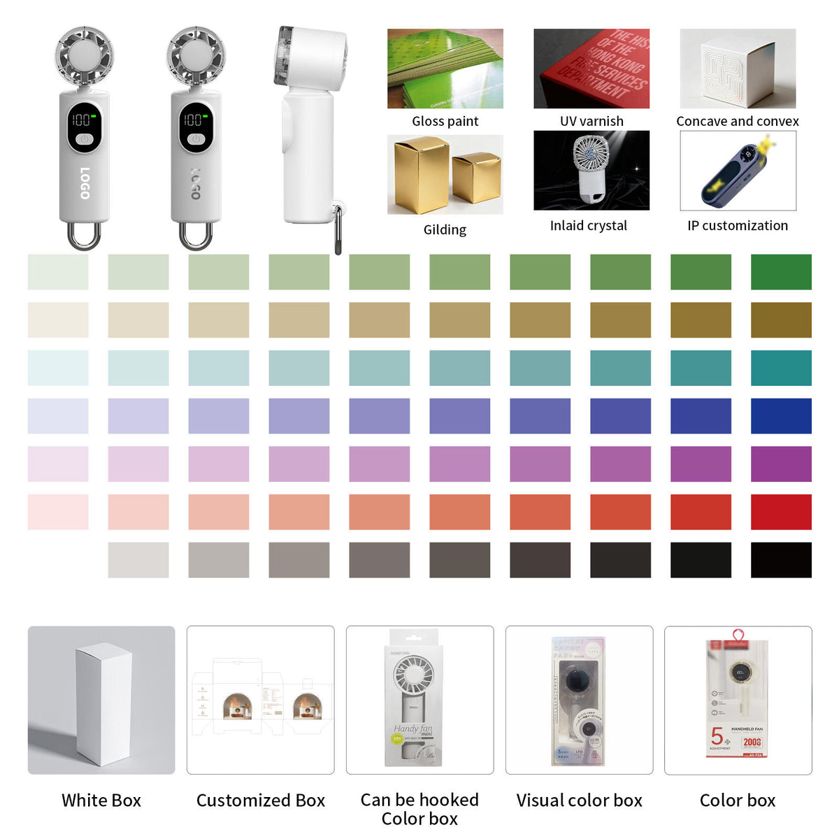 Portable Mini Fan with LED Display — WY-F29A