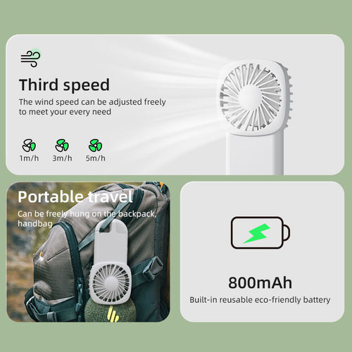 Carabiner Clip Fan, 800mAh — WY-F25