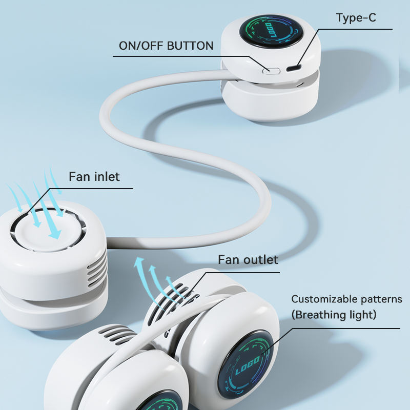 Foldable Neck Fan with Night Light — WY-F19