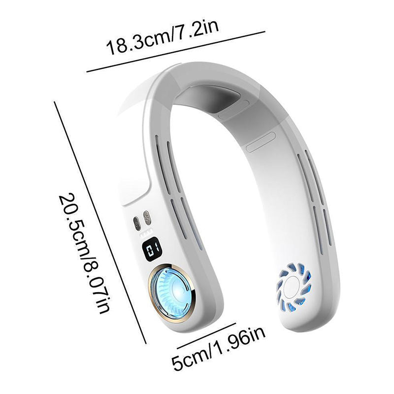 Rechargeable Neckband Fan with Cooling — WY-F21