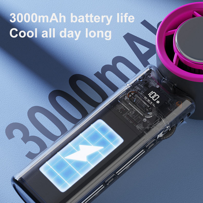 Portable Neck Fan with Cooling, 100-Level Wind — WY-F23