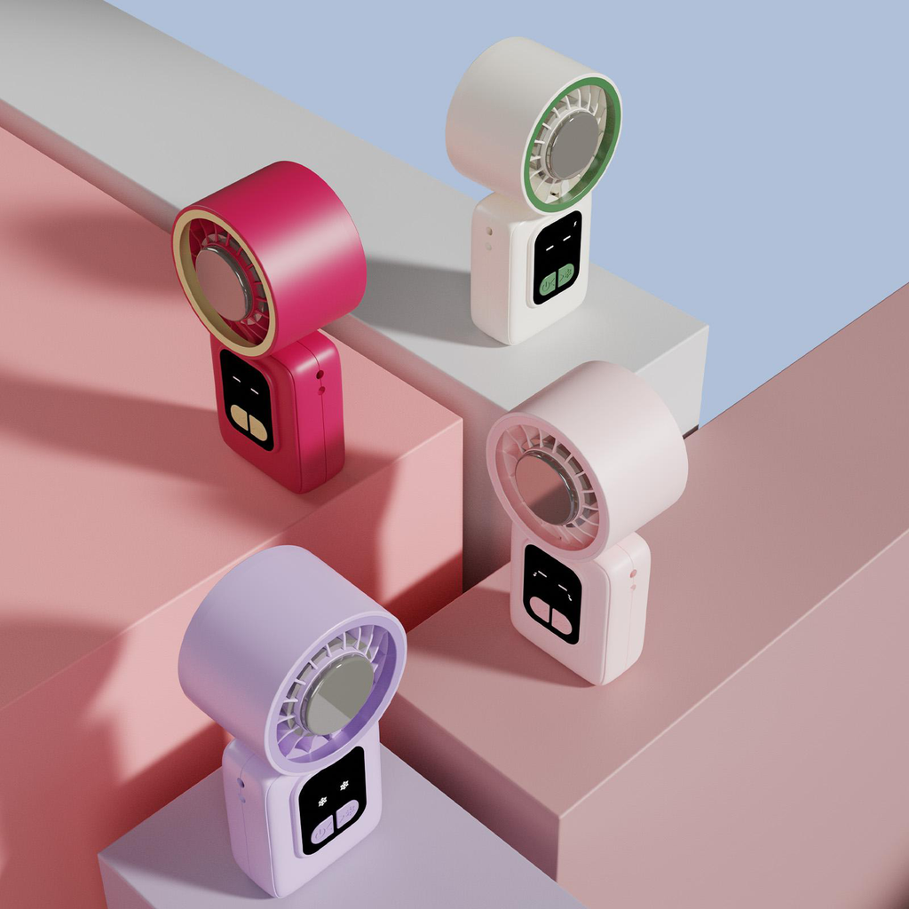 Cooling Handheld Mini Fan with Fun Display — WY-F36