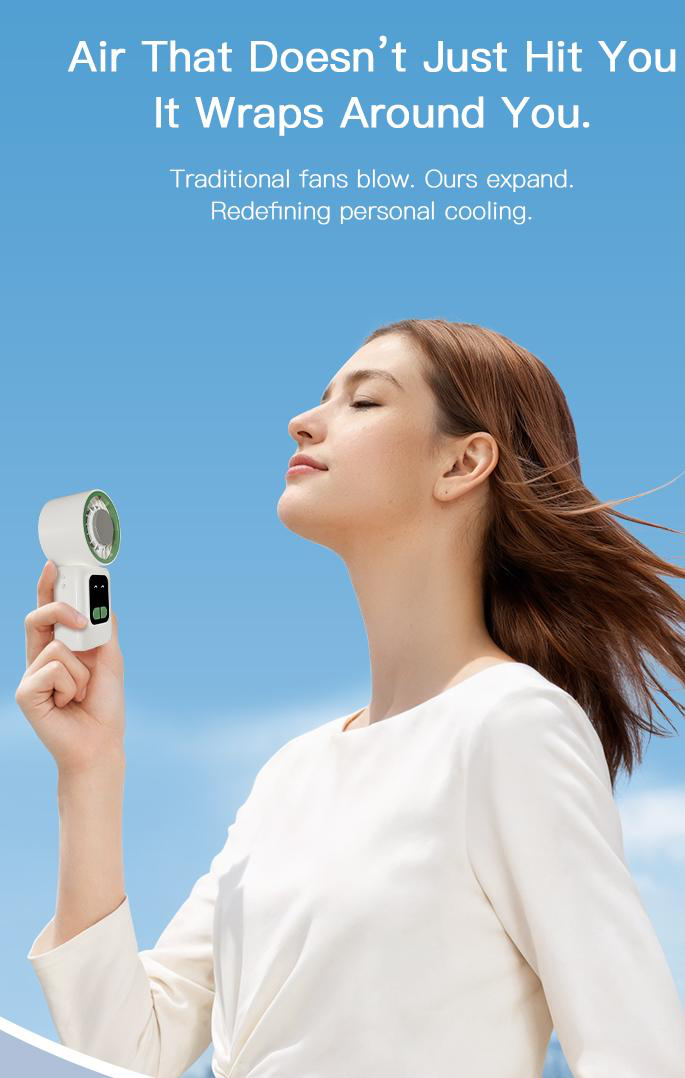 Cooling Handheld Mini Fan with Fun Display — WY-F36